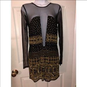 Black and gold sequin ASOS party romper